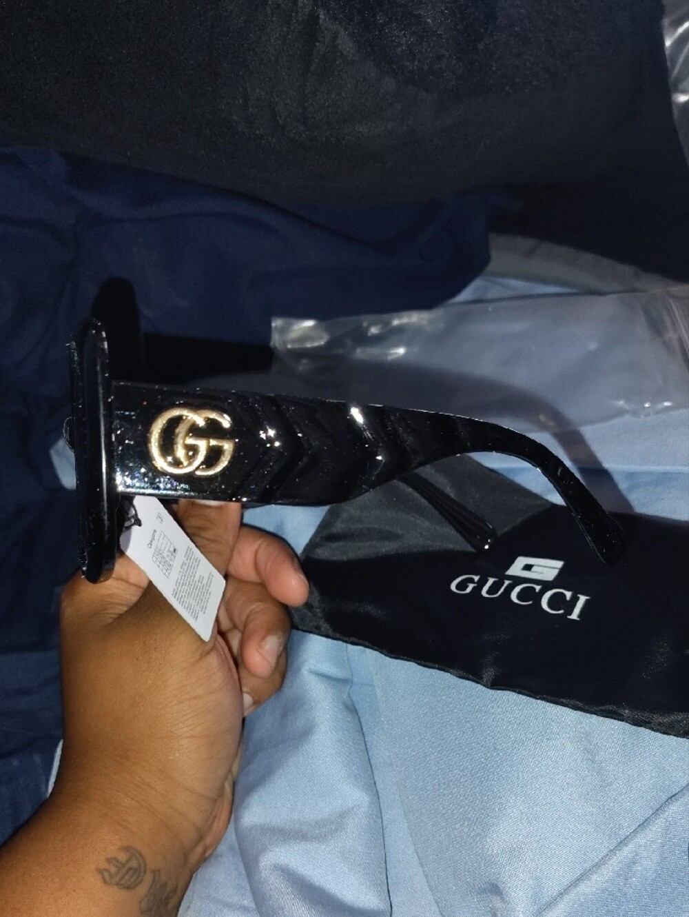 Gucci Women’s Black Square Oversized Sunglasses - Picture 2 of 2